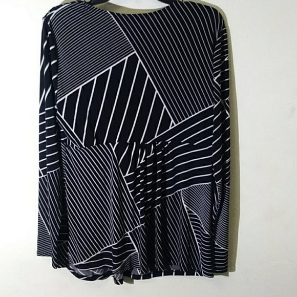 DAISY Fuentes Faux wrap black long sleeve tunic XL - Picture 5 of 8